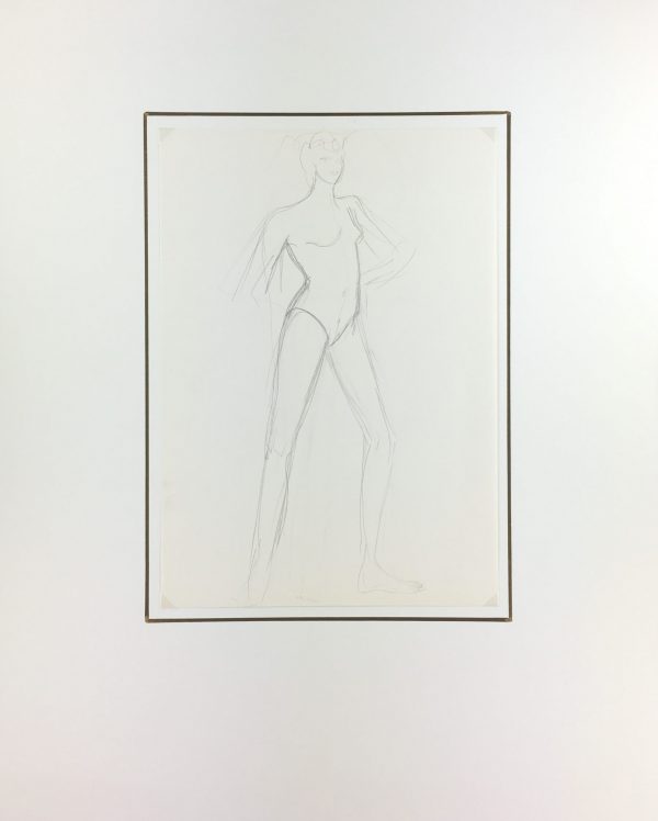 Fashion Original Art - Sketch, French, c.1980