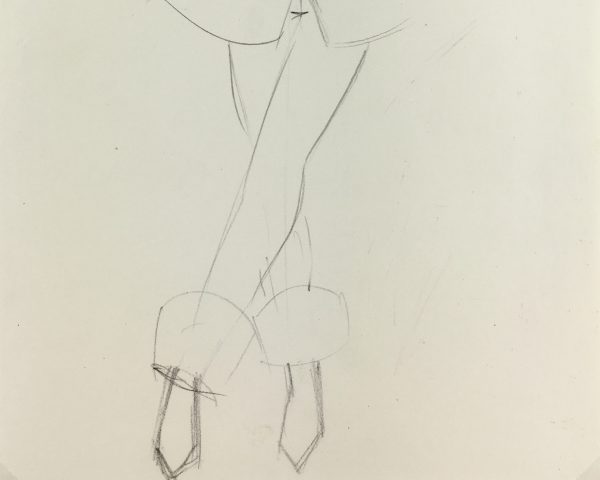Fashion Original Art - Sketch, French, c.1980