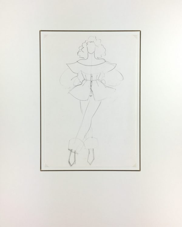 Fashion Original Art - Sketch, French, c.1980