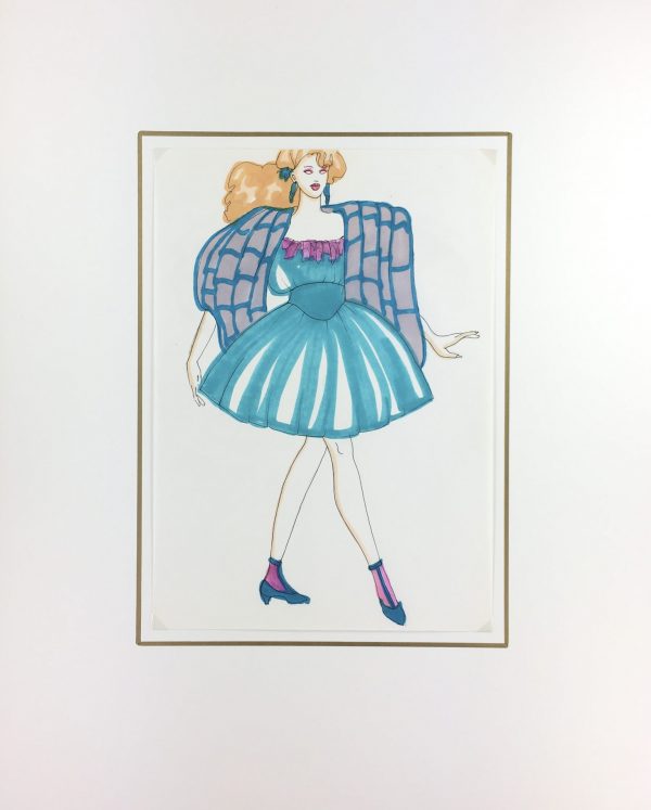 Fashion Original Art - French Fashion, J. Angelyn, c.1980