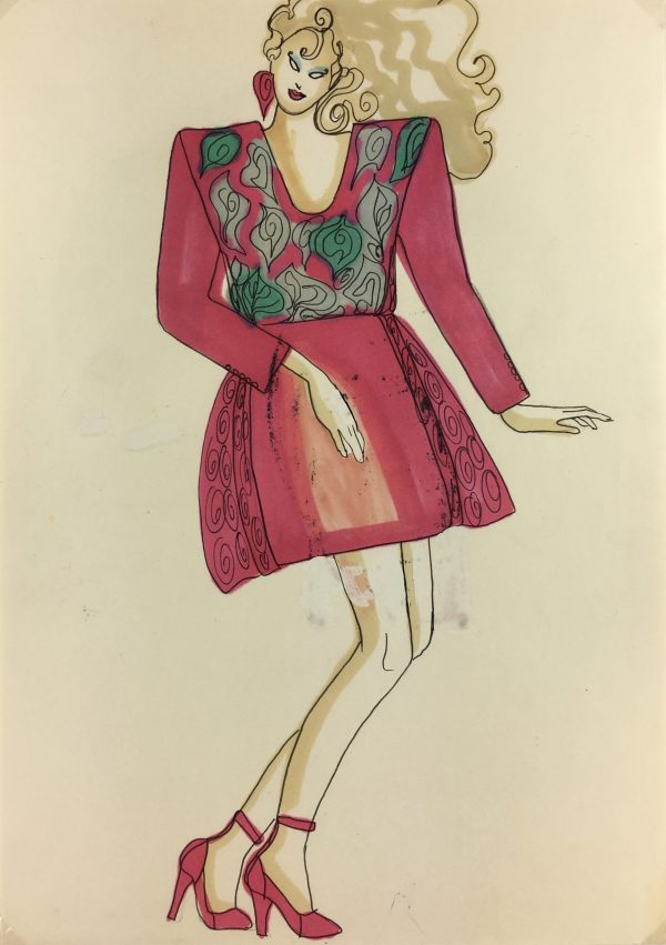 Fashion Original Art - French Fashion, J. Angelyn, c.1980