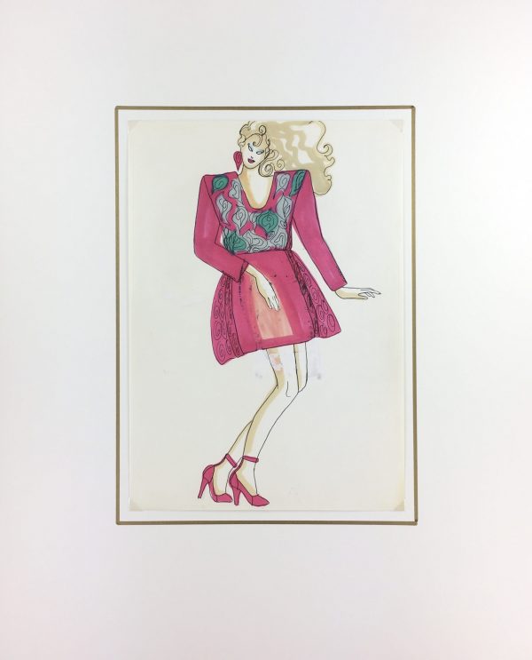Fashion Original Art - French Fashion, J. Angelyn, c.1980