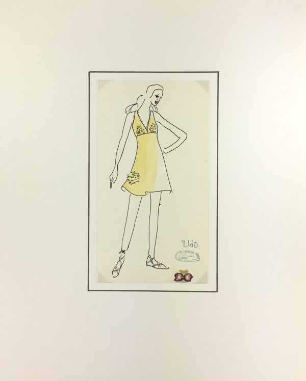 Fashion Original Art - Paris Fashion, Marie Corine, c.1960