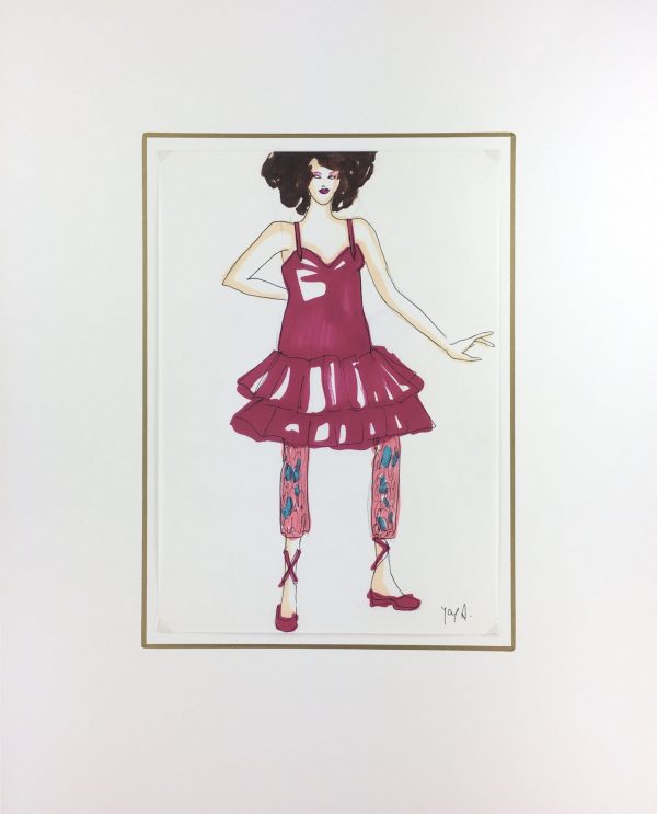 Fashion Original Art - French Fashion, J. Angelyn, c.1980