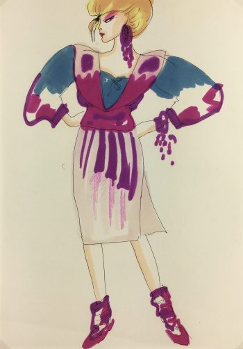Fashion Original Art - French Fashion, J. Angelyn, c.1980