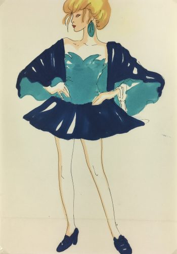 Fashion Original Art - French Fashion, J. Angelyn, c.1980