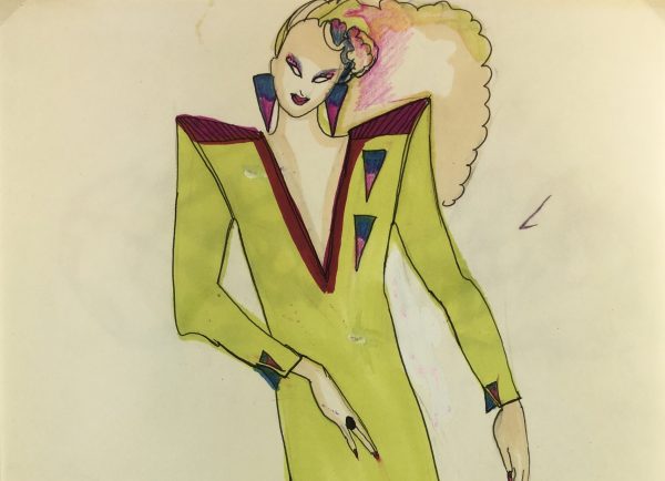 Fashion Original Art - French Fashion, J. Angelyn, c.1980