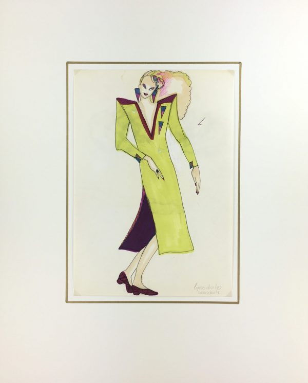 Fashion Original Art - French Fashion, J. Angelyn, c.1980