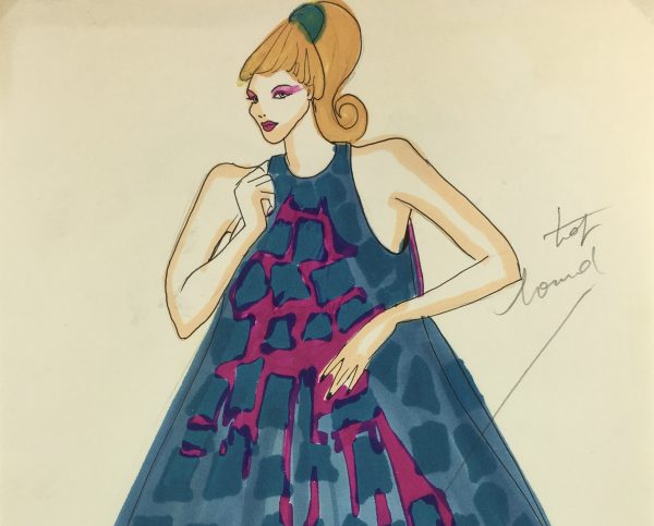 Fashion Original Art - French Fashion, J. Angelyn, c.1980