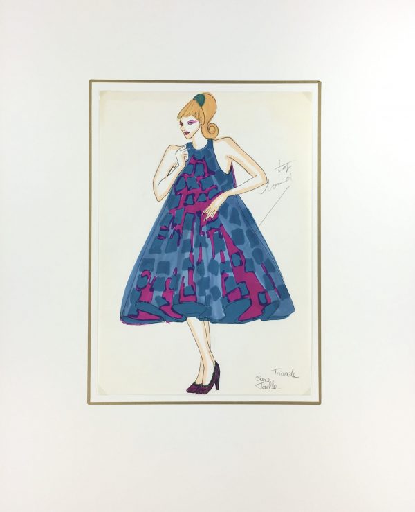 Fashion Original Art - French Fashion, J. Angelyn, c.1980