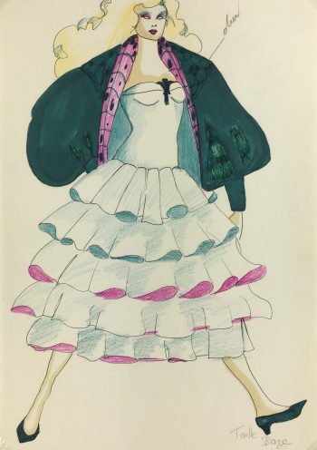 Fashion Original Art - French Fashion, J. Angelyn, c.1980