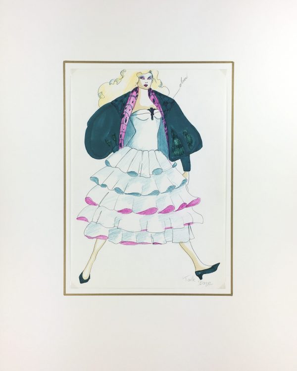 Fashion Original Art - French Fashion, J. Angelyn, c.1980