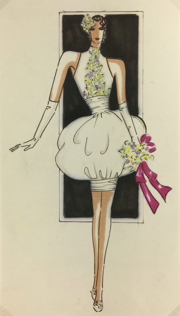 Fashion Original Art - Wedding Dress, Paris Couture, c.1990