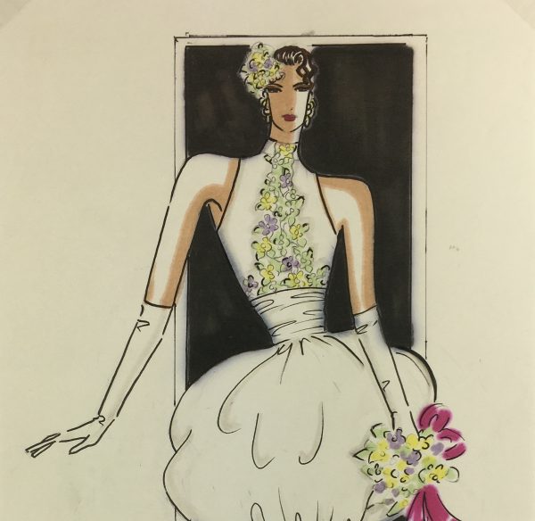 Fashion Original Art - Wedding Dress, Paris Couture, c.1990