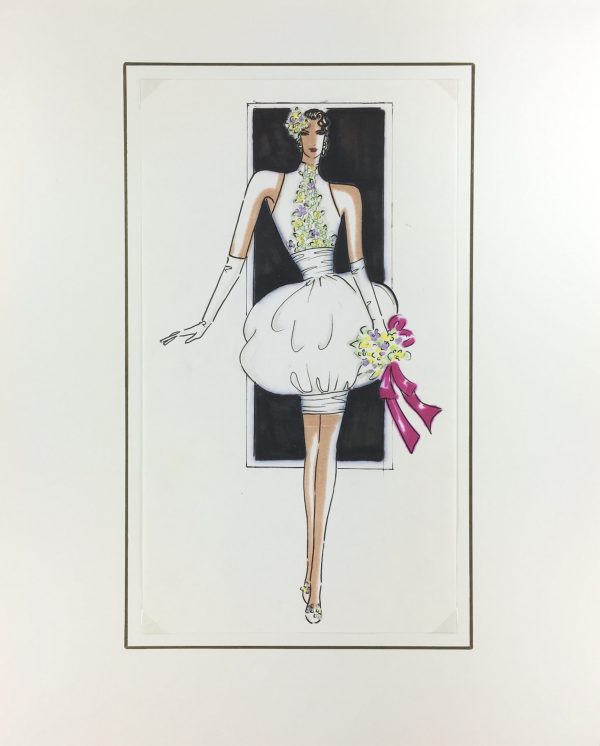 Fashion Original Art - Wedding Dress, Paris Couture, c.1990