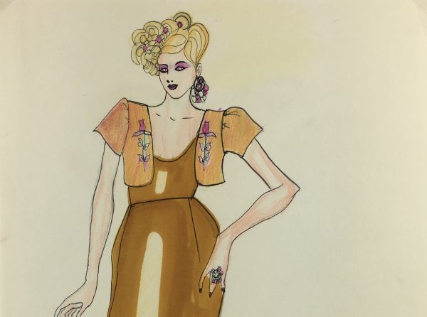 Fashion Original Art - French Fashion, J. Angelyn, c.1980