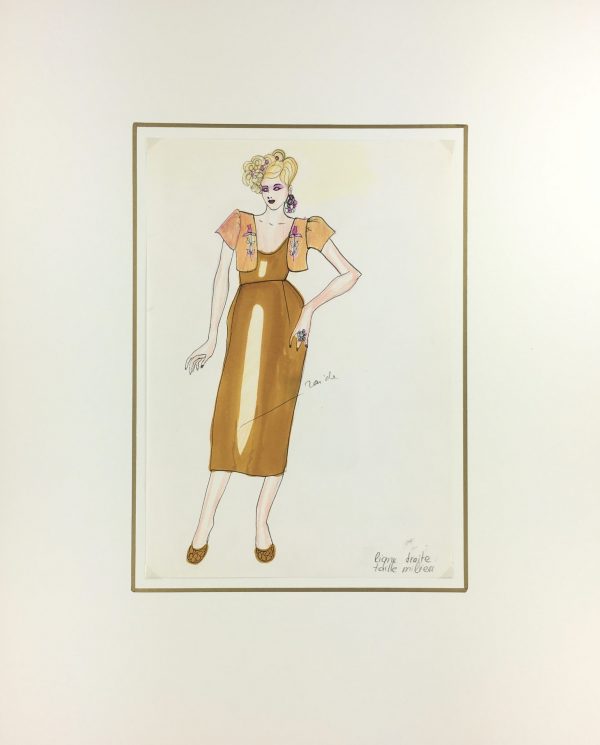 Fashion Original Art - French Fashion, J. Angelyn, c.1980