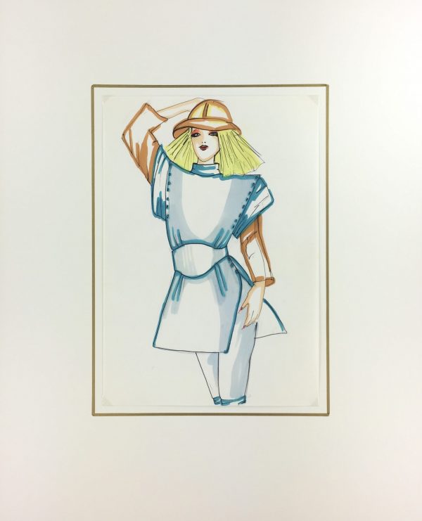 Fashion Original Art - French Fashion, J. Angelyn, c.1980