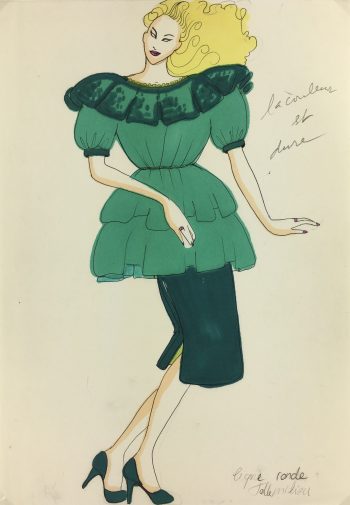 Fashion Original Art - French Fashion, J. Angelyn, c.1980