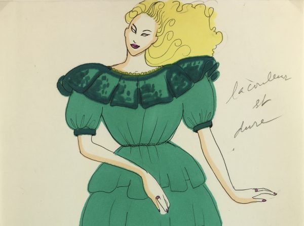 Fashion Original Art - French Fashion, J. Angelyn, c.1980