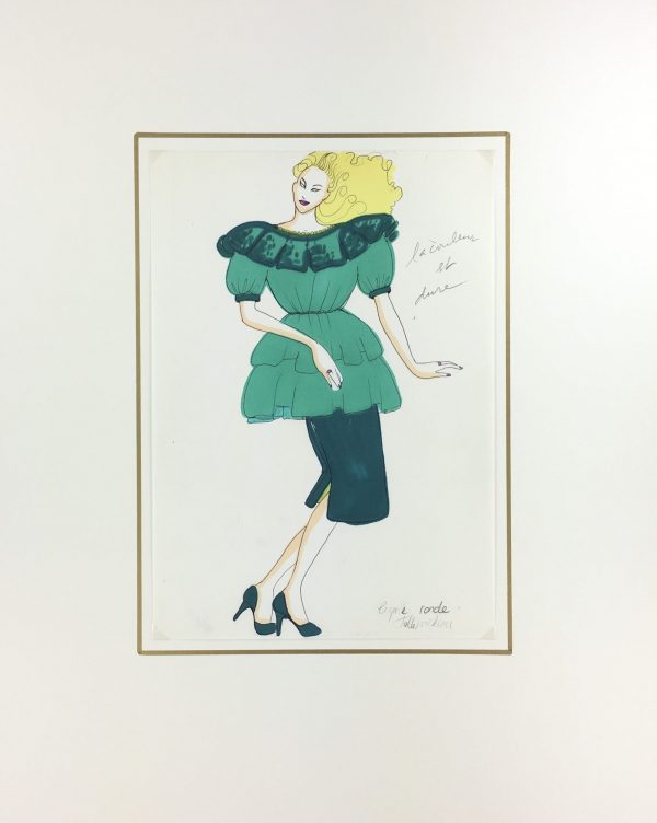 Fashion Original Art - French Fashion, J. Angelyn, c.1980