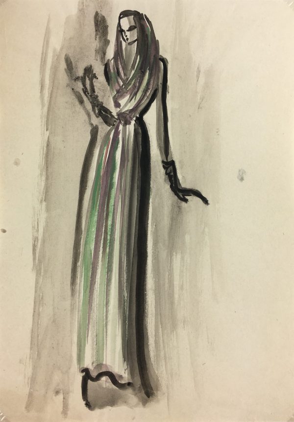 Fashion Original Art - Fashion, Gisele Tanalias, c.1975