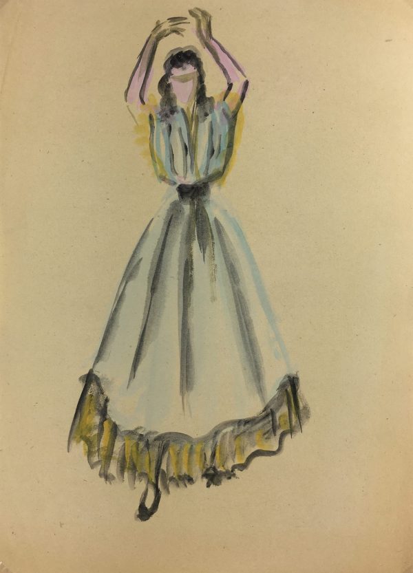 Fashion Original Art - Fashion, Gisele Tanalias, c.1975