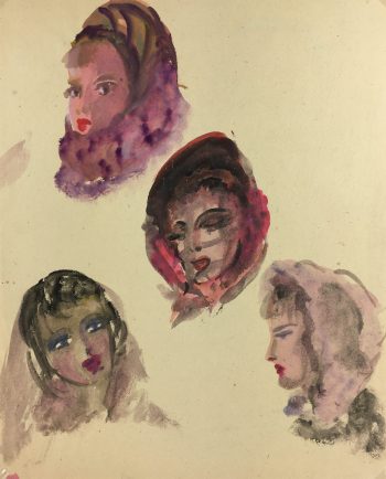 Fashion Original Art - Fashion, Gisele Tanalias, c.1975