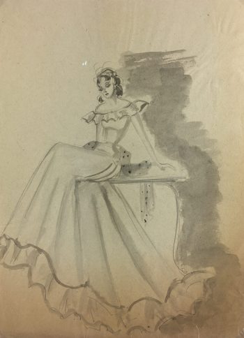 Fashion Original Art - Fashion, Gisele Tanalias, c.1975