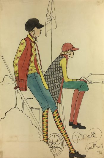 Fashion Original Art - Fashion, Marie Cardivel, 1970