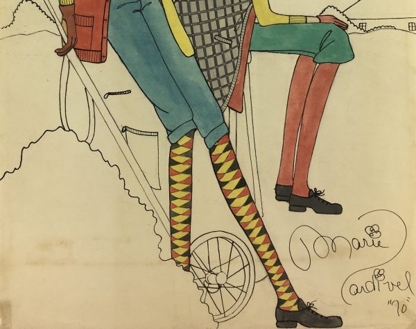 Fashion Original Art - Fashion, Marie Cardivel, 1970