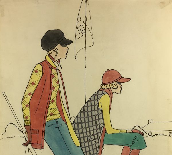 Fashion Original Art - Fashion, Marie Cardivel, 1970