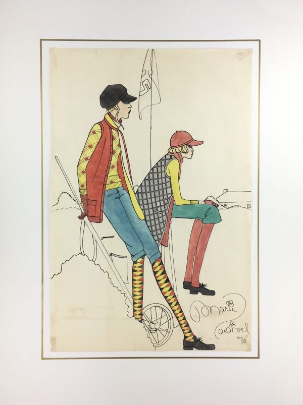 Fashion Original Art - Fashion, Marie Cardivel, 1970