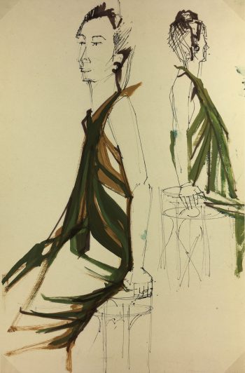 Fashion Original Art - Fashion, G. Lachausse, 1986