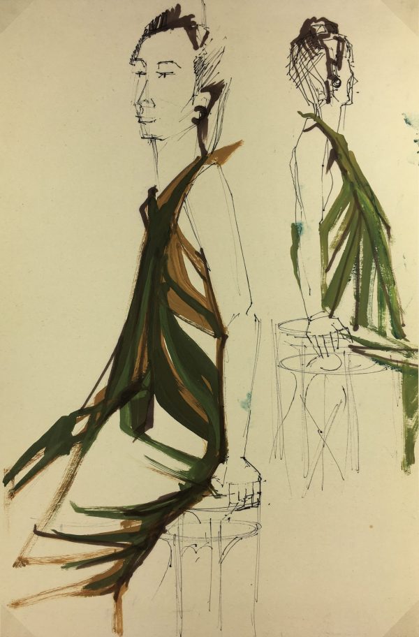 Fashion Original Art - Fashion, G. Lachausse, 1986