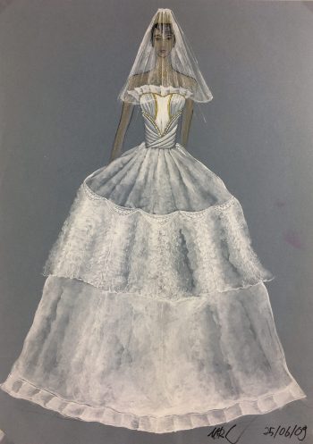 Fashion Original Art - Wedding Dress, MRL, 2009
