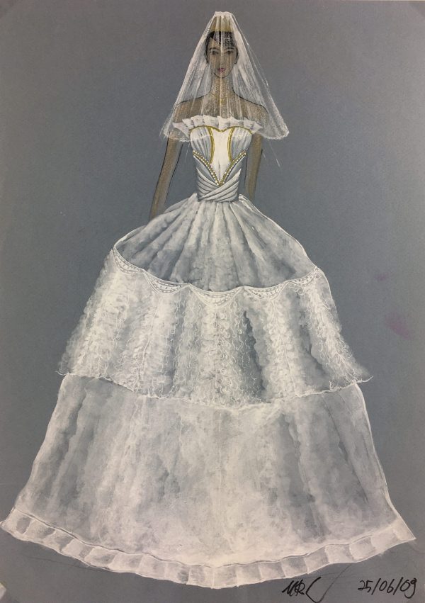 Fashion Original Art - Wedding Dress, MRL, 2009
