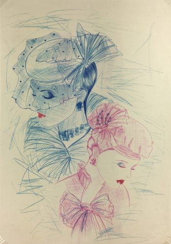 Fashion Original Art - Retro, French, c.1990