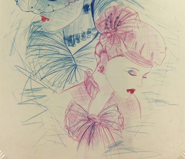 Fashion Original Art - Retro, French, c.1990