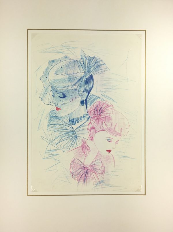 Fashion Original Art - Retro, French, c.1990