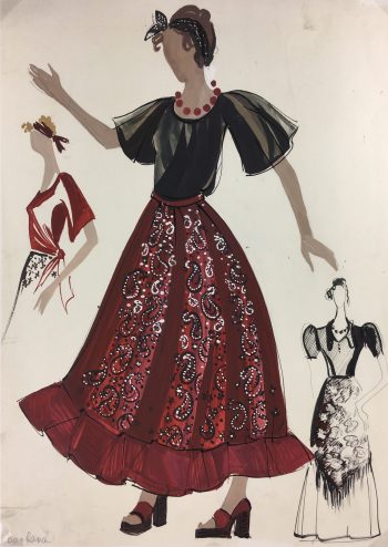 Fashion Original Art - Gouache - Bapbapa, c.1960