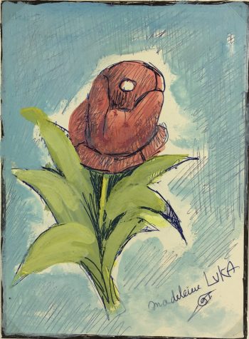 Flowers & Plants Original Art - Rose, Madeleine Luka, c.1960