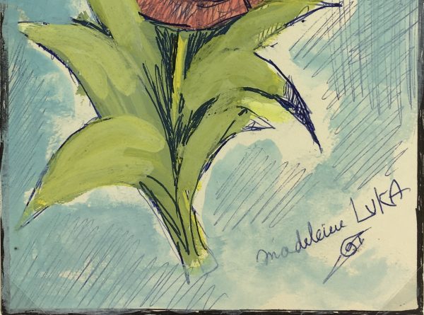 Flowers & Plants Original Art - Rose, Madeleine Luka, c.1960