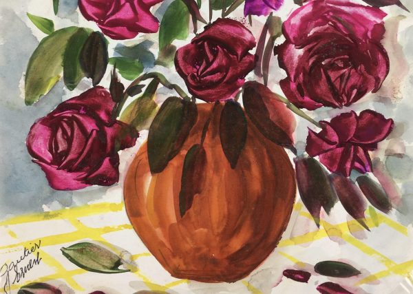 Flowers & Plants Original Art - Roses , Ernest Gauthier, 1971