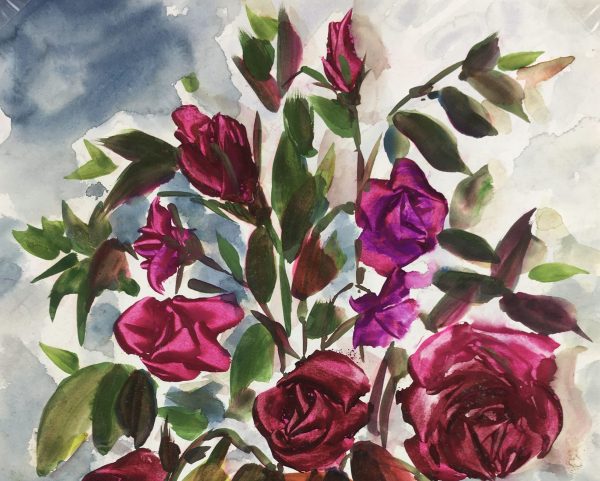 Flowers & Plants Original Art - Roses , Ernest Gauthier, 1971
