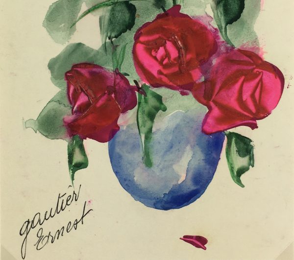 Flowers & Plants Original Art - Roses, Ernest Gauthier, 1971