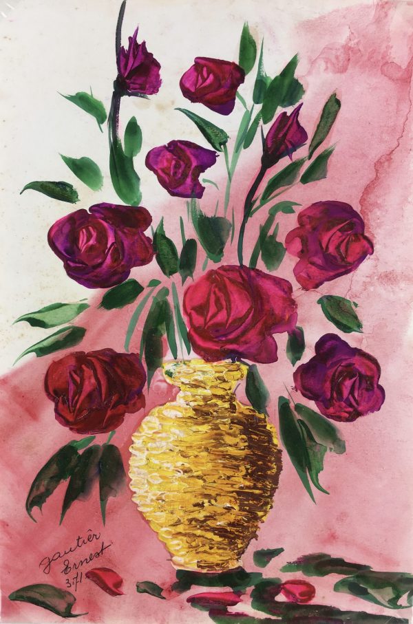 Flowers & Plants Original Art - Roses, Ernest Gauthier, 1971