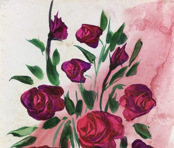 Flowers & Plants Original Art - Roses, Ernest Gauthier, 1971
