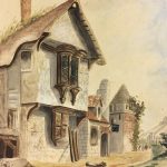 France Original Art - The Tavern, Medieval Perspective, c.1880