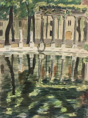 France Original Art - Reflection, M. Joyet, 1947